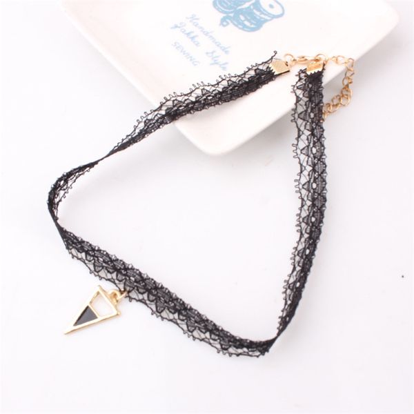 

gothic chokers crystal white lace neck collares choker necklace vintage victorian women chocker steampunk jewelry, Silver