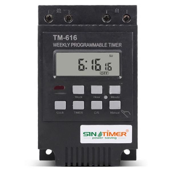 220V 110V 12V 30Amp TM616 Load Control 7 Dias Programmable Digital tempo de troca Relay Timer Controle