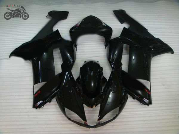 Alto grau de kits chinês carenagem para Kawasaki Ninja 2007 2008 ZX6R 07 08 ZX6R ZX 636 preto ABS partes carenagens de plástico motocicleta