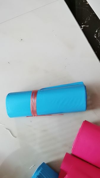 

100шт красочные поли почтовик чирок синий поли почтовик самоуплотнение пластиковая упаковка конверт сумки 260x330 мм