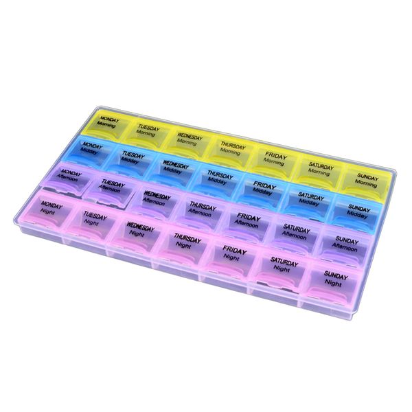 

28 grids durable false nail art case holder container nail art tip storage box