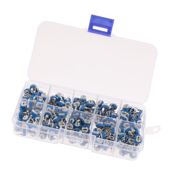 

200 pieces 10 values potentiometer trimpot variable resistor assortment kit