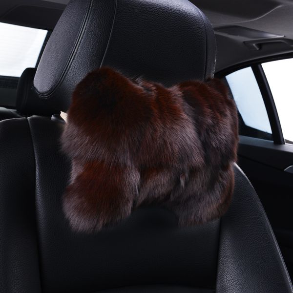 

winter car neck pillows car interior headrest soft and warm fit for most cars filled fiber universal pillow