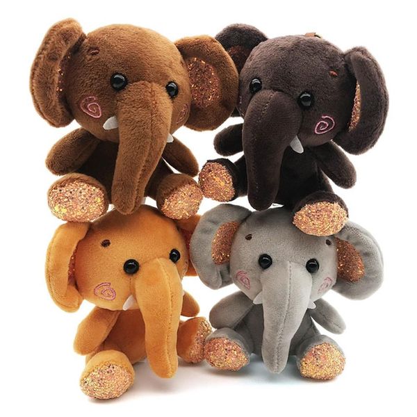 

cute elephant plush stuffed mini doll pendant keychain key chain holder bag decor animals fluffy bear toy gifts