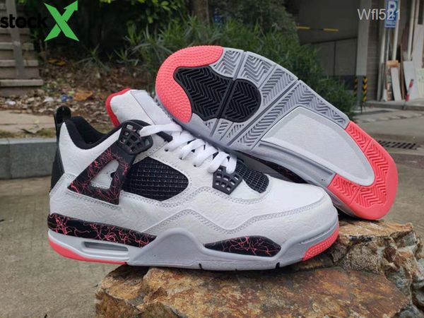 

2019 new 4 pale citron 4s low men basketball shoes sports sneakers outdoor trainers size 7-13, Black