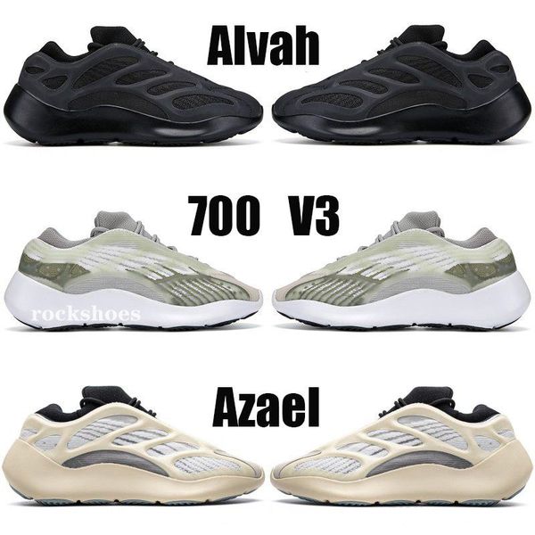 

designer shoes 700 azael alvah white glow in the dark kanye west men women running shoes trainer sneakers us 5-11