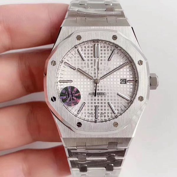 

jf 15400 montre de luxe cal.3120 automatic mechanical movement size :41mm*9.8mm original folding button designer watches, Slivery;brown