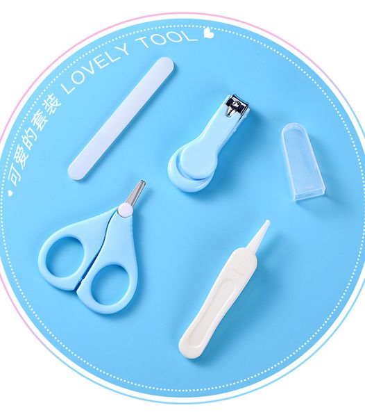 

4 pcs baby nail scissors gorgeous sets safety nail cutter nail scissors suit newborn baby cleaning toils