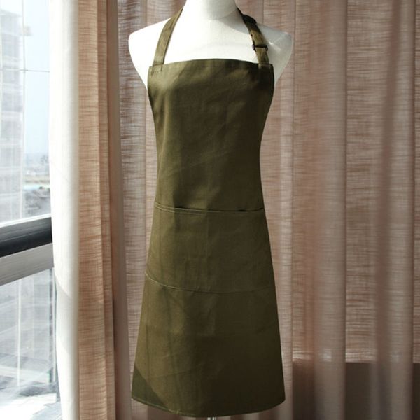 

aprons full length cotton apron cafe bar salon restaurant grocery shop uniform chef barista waiter waitress baker florist work wear b55