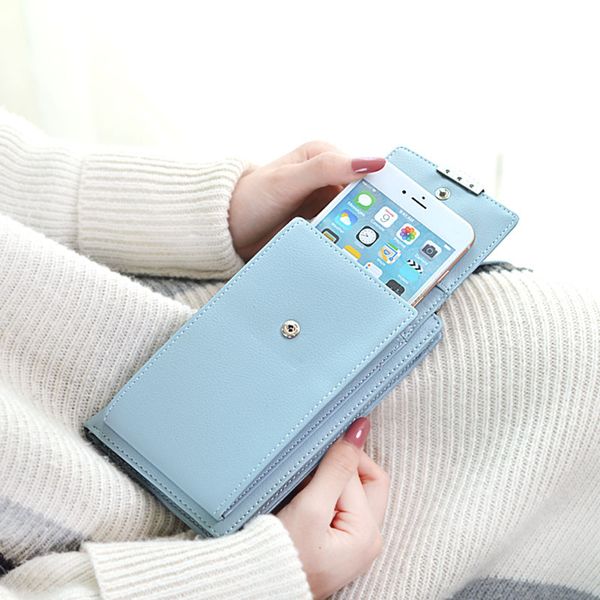 

2020 new korean ms. long mobile phone bag large-capacity large bills student slant wallet tide wallet