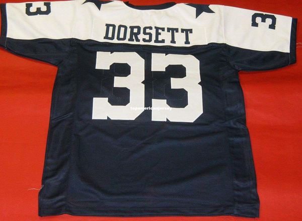 

retro #33 tony dorsett custom s-5xl,6xl mitchell & ness jersey bule mens stitching s-5xl,6xl football jerseys running, Black;blue
