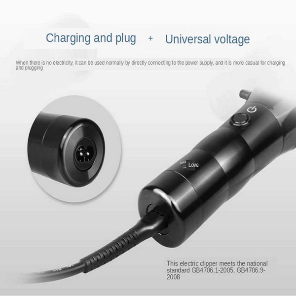 

us bureau of km-2850 electric oil head clippers wireless charging clean steel hair and beard clippers