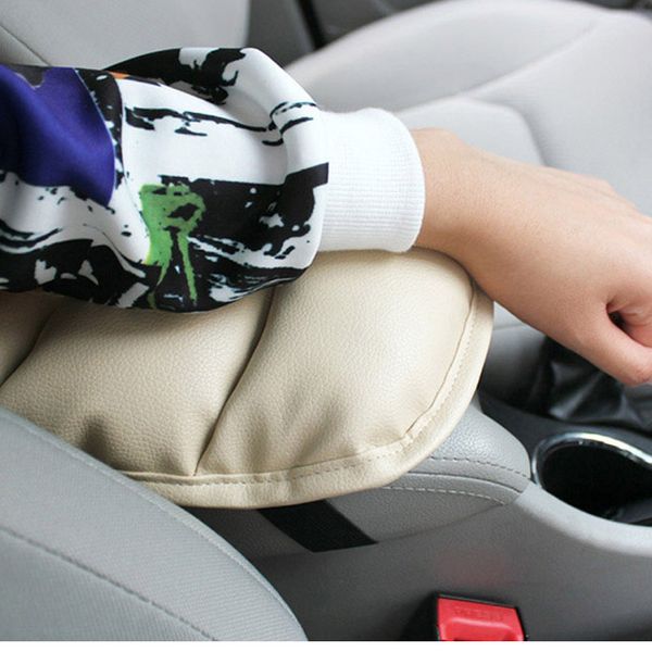 

promotion car auto armrests cover vehicle center console arm rest seat box pad protective case soft pu mats cushion universal