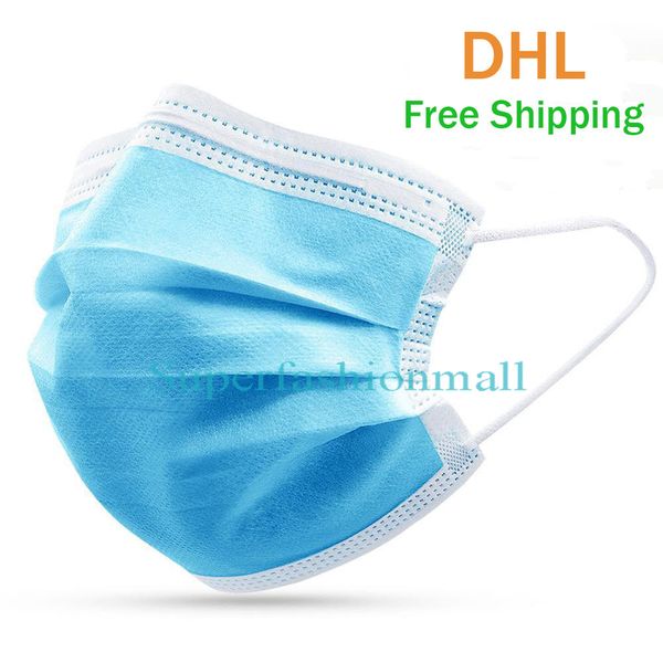

высокое качество dhl 50шт 3-слойные одноразовые антипылевые маски взрослые маски защищают ваше здоровье доказательство спрей фильтрация пыль