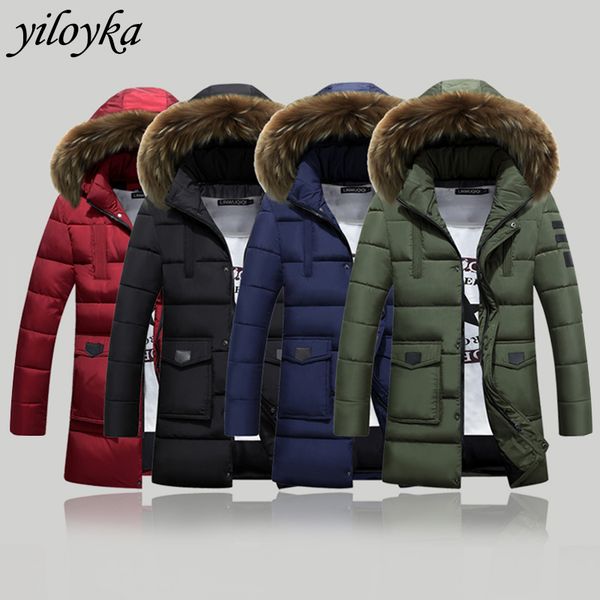 

30 degree new winter jacket men thicken warm parkas big fur collar hooded coat man's jackets outwear parka hombre coat men 3xl, Tan;black