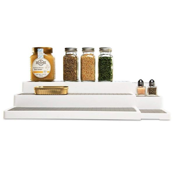 

newly 3 levels spice rack anti-slip easy to install and clean storage shelf for kitchen other home storage organization