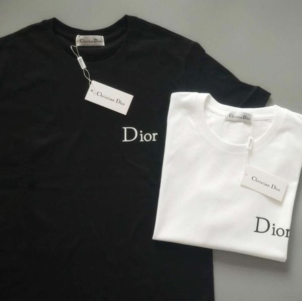 

spring/summer 2020 new fashion cotton round collar t-shirt breathable and loose travel leisure couples short sleeves 03, White