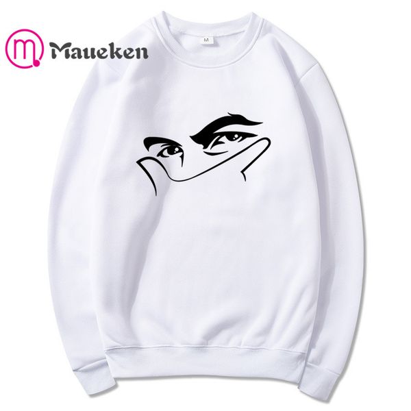 

2020 winter hoodies men women dybala mask cool warm hoodie o-neck hoody male sweatshirt hip hop for fans, Black