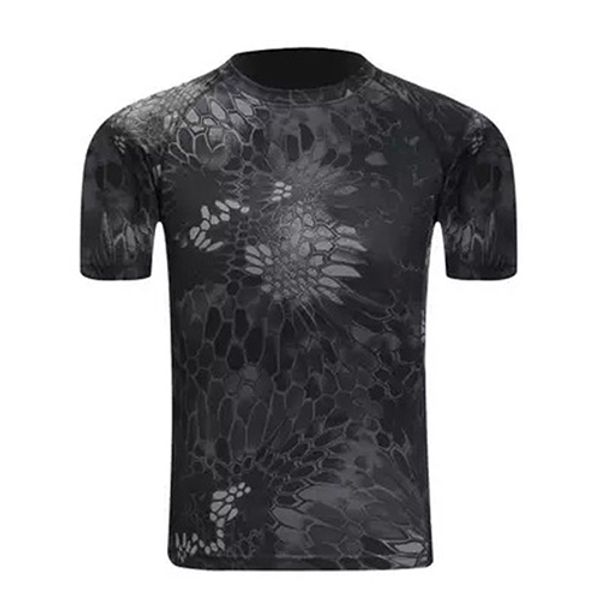 

summer outdoor men tactical t shirt men breathable hunting camouflage python camo tees mesh clothes hiking t-shirts, Gray;blue