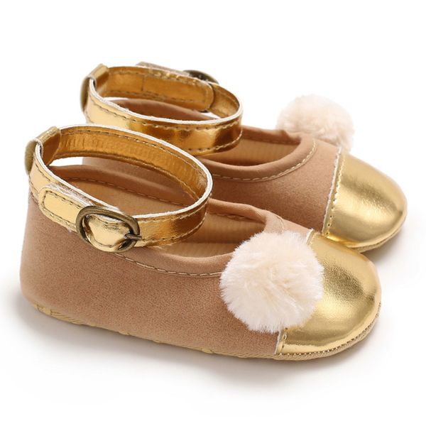 

baby the first walker shoes baby shoes girls cute small pompom stitching princess soft bottom toddler