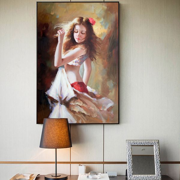 

девушка играет на violin3 home wall art decor ручная роспись hd печать маслом на холсте wall art холст картинки 190907