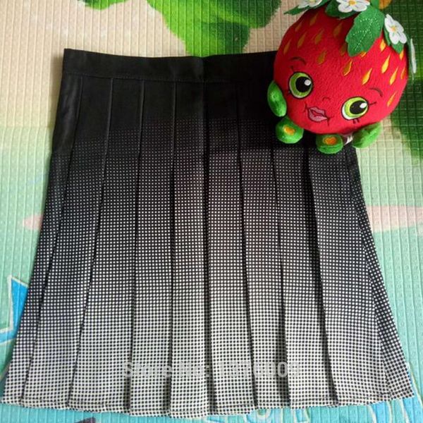 

pleated skirt women skirts pleated harajuku skirt women gothic punk mini skirts lolita jk costume faldas spring girls gradient fashion, Black