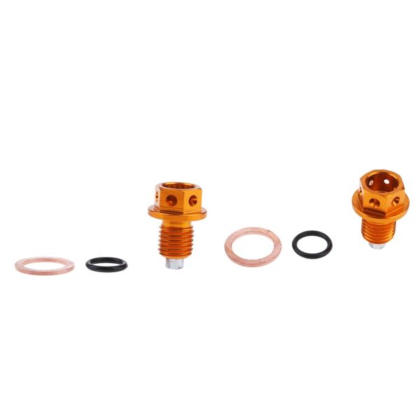 

2pcs oil drain plug bolt for yamaha fz fj mt 09 yzf-r1 r6 trx850 gold