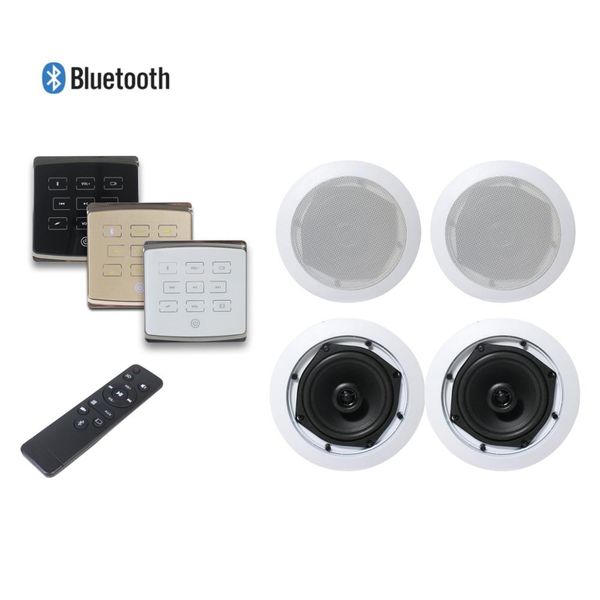 

smart home audio 4 channel wireless wall mounted with touch key and 4 ceiling speakers,support usb/sd/aux/bluetooth