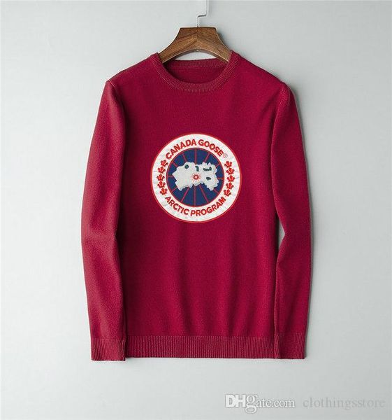 

канада марка свитер mens конструктора свитера роскошный тонкий пуловер бутик модный свитер модный дикий основывая рубашку удобный casualhood, White;black