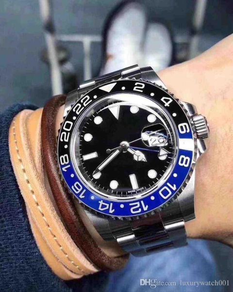 

2019 fashion new style ceramic bezel mens mechanical automatic movement watch 40mm stainless steel sports self-wind watches wristwatches, Slivery;brown