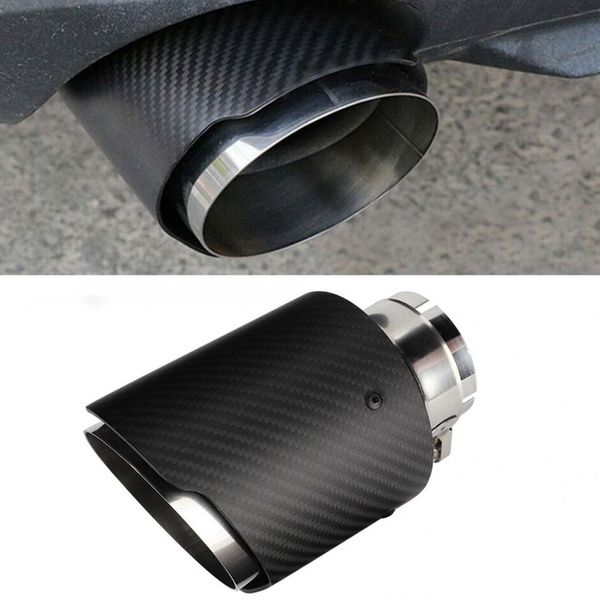 

general motors multi-size 101 single-outlet stainless steel tail throat carbon fiber matte exhaust pipe decoration