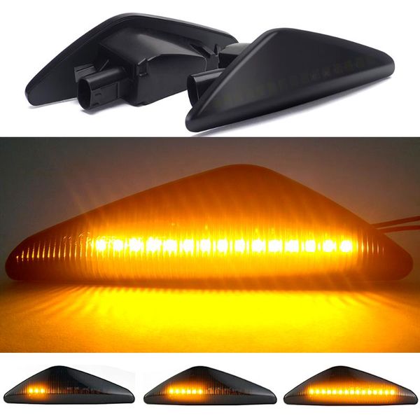

2pcs dynamic led marker light for x3 f25 x5 e70 x6 e71 e72 car fender yellow flowing turn signal light 12v car tuning