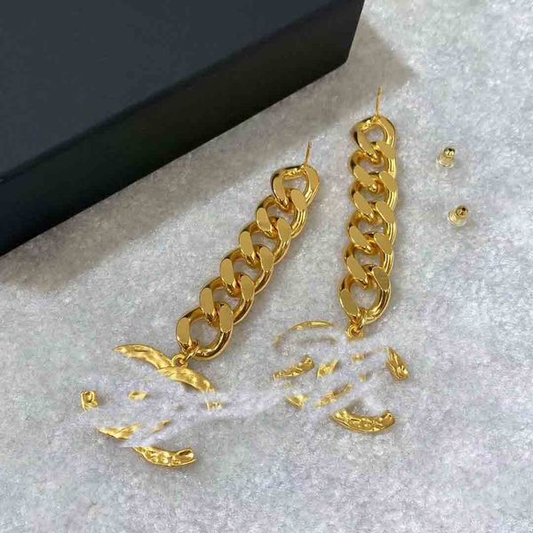 

18 карат золото падение серьги с цепочкой для женщин свадебные украшения подарок бесплатная доставка PS4333
