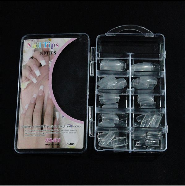 

200pcs natural color french false nail tips artificial fake nails art acrylic manicure tools diy false nails, Red;gold