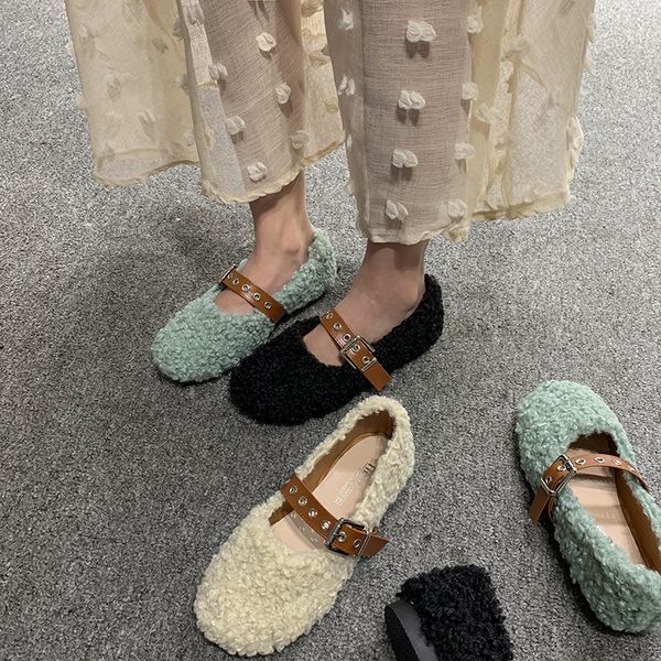 

all-match loafers fur 2019 fashion women's moccasin shoes casual female sneakers slip-on autumn round toe shallow mouth flats, Black