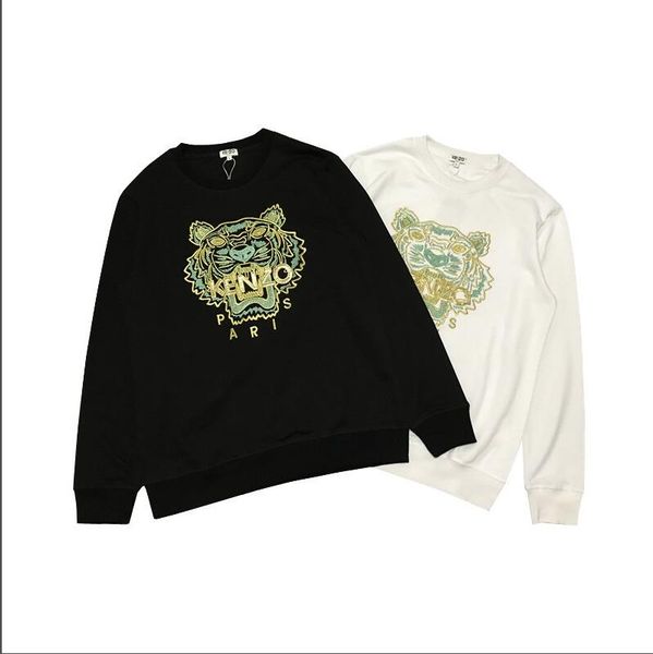 

new 2020 sweater women's cotton solid color ring stripe letter bear print casual shirt long sleeve sweater animal embroidery--4, White