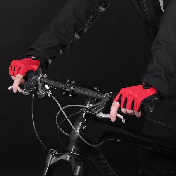 

wheel up 1 pair cycling gloves men/women half finger anti-ski bicycle riding gloves outdoor sports mitt fingerless gloves, Black