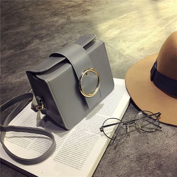 

осмонд женской мода закрылки сумка crossbody сумка металлического кольцо сумка дама box-форма плеча сумка кожа девушка сцепление сумка малая