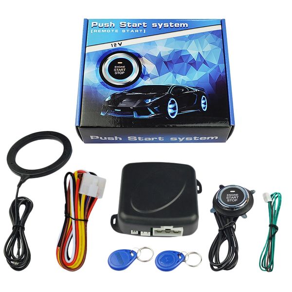 

car alarm engine starline push button start srfid lock ignition switch keyless entry system starter anti-theft system