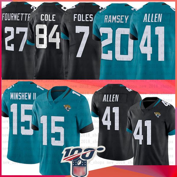 

15 Gardner Minshew II Jersey Jacksonville Jaguar 7 Nick Foles 41 Josh Allen 27 Leonard Fournette 84 Keelan Cole Football Jerseys