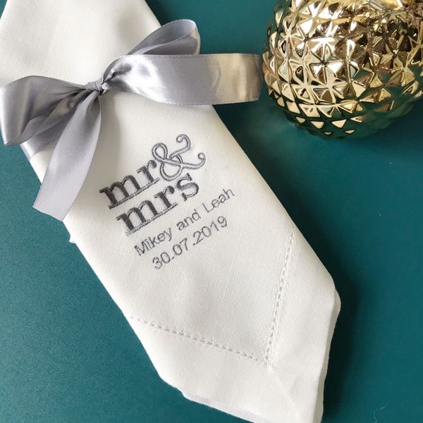 

mr&mrs personalized napkins white napkins, custom dinner napkin, wedding party napkins