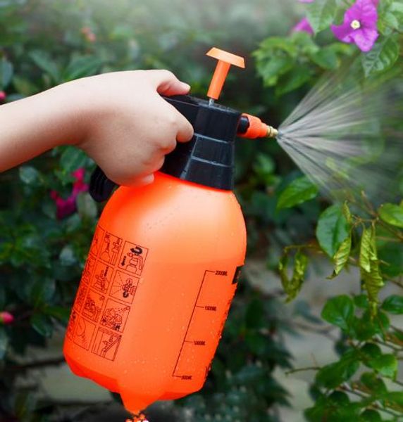 

2l orange red air pressure sprinkling can clear plastic watering kettle garden tools sprinklers for disinfectant ing