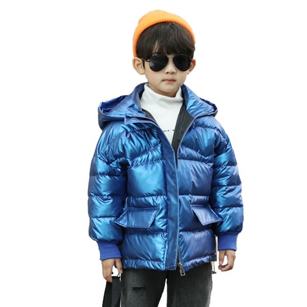 

новый стиль вниз пальто девушки способ зимы хлопок куртка пальто теплого младенец 90% толстые вниз дети куртки дети outerwears для холодного, Blue;gray
