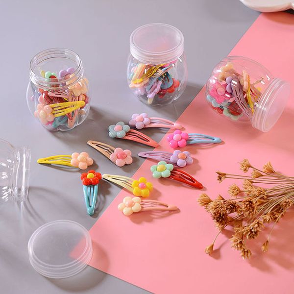 

fashion cute flower kids hairpins girls bb hair clip hair accessories child candy color headwear gift, Slivery;white