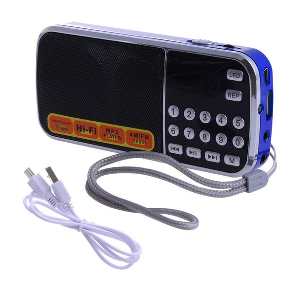 

mini lcd receiver digital fm am radio speaker usb micro sd tf card mp3 player t5ea