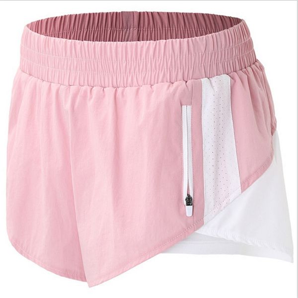 

quick drying yoga double layer sport short outdoor sports fitness gym running shorts, Black;blue