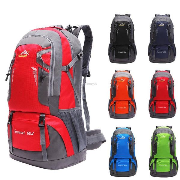 

large capacity climbing backpack 60l outdoor trekking travel bags durable men women camping hiking backpack mountaineering bag