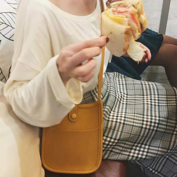 

new korean small pu leather women crossbody bag girls fashion shoulder bags