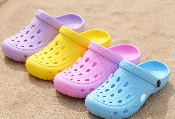 

new arrival plus-size new eva outdoor designer sandals garden beach shoes anti - slip men and women slippers size 36-44, Black