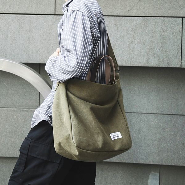 

2020 new original design fashion street messenger bag shoulder bag & canvas material width 38cm height 36cm thickness 15cm